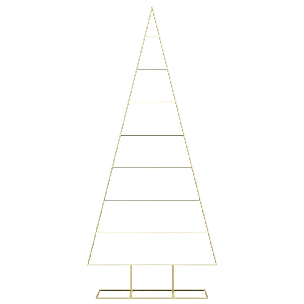 VidaXL Metalen kerstboom met standaard Goud 210 cm Poedergecoat staal