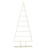 VidaXL Metalen kerstboom met standaard Goud 180 cm Poedergecoat staal