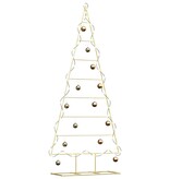 VidaXL Metalen kerstboom met standaard Goud 180 cm Poedergecoat staal