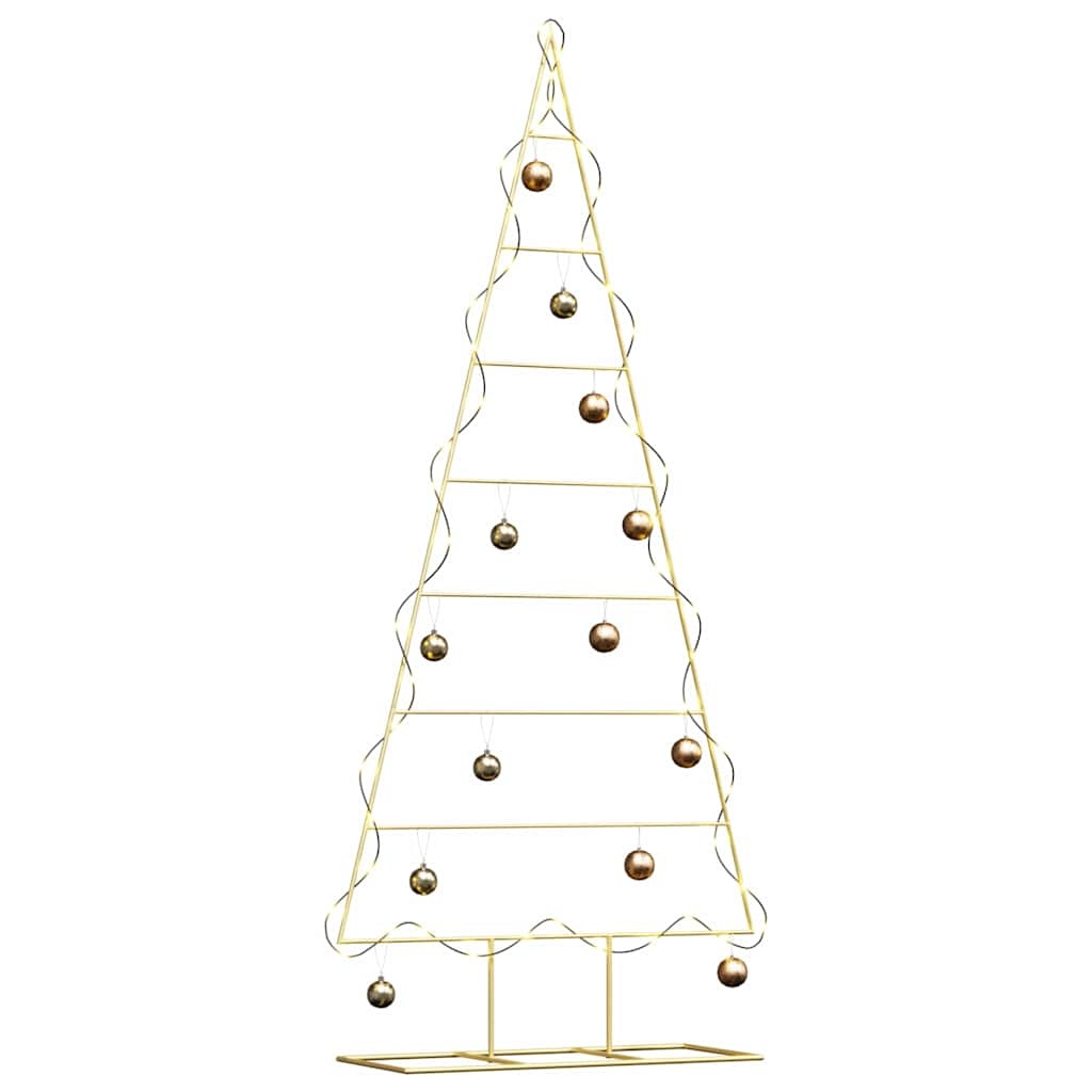 VidaXL Metalen kerstboom met standaard Goud 180 cm Poedergecoat staal