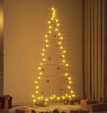 VidaXL Metalen kerstboom met standaard Goud 180 cm Poedergecoat staal