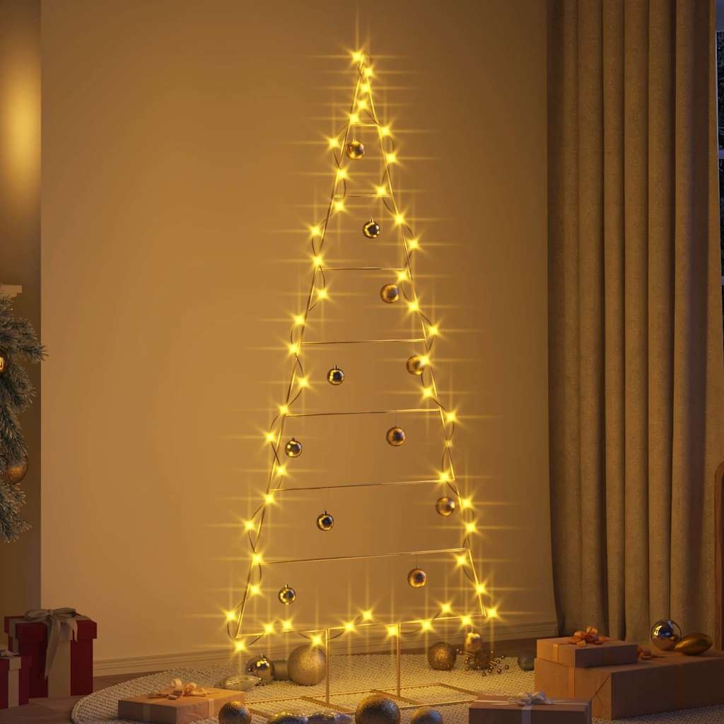 VidaXL Metalen kerstboom met standaard Goud 180 cm Poedergecoat staal
