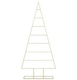VidaXL Metalen kerstboom met standaard Goud 180 cm Poedergecoat staal
