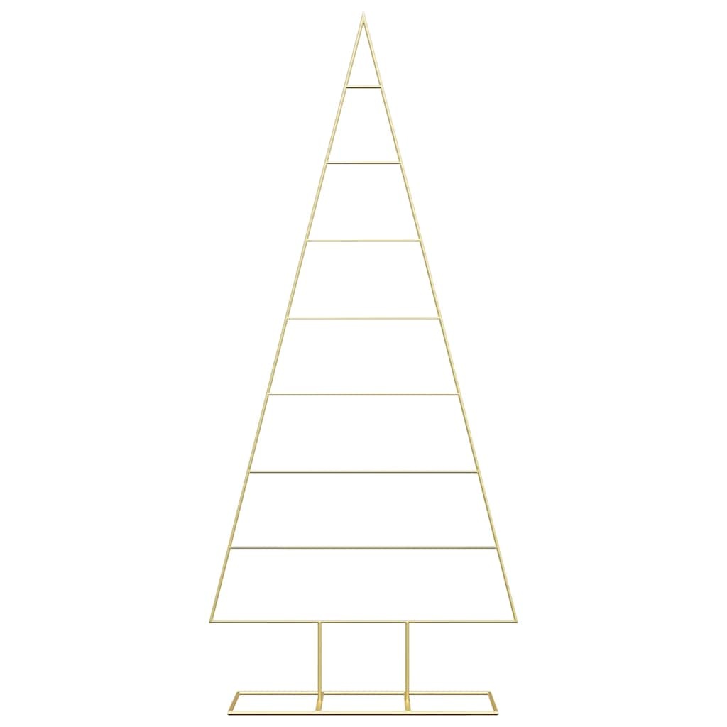 VidaXL Metalen kerstboom met standaard Goud 180 cm Poedergecoat staal