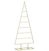 VidaXL Metalen kerstboom met standaard Goud 125 cm Poedergecoat staal