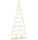 VidaXL Metalen kerstboom met standaard Goud 125 cm Poedergecoat staal