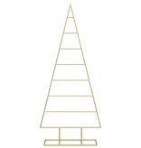 VidaXL Metalen kerstboom met standaard Goud 125 cm Poedergecoat staal