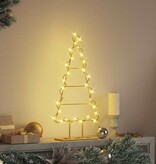 VidaXL Metalen kerstboom met standaard Goud 60 cm Poedergecoat staal