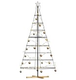VidaXL Kerst Cone Boom met standaard Zwart 210 cm Staal