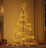 VidaXL Kerst Cone Boom met standaard Zwart 210 cm Staal