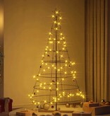 VidaXL Kerst Cone Boom met standaard Zwart 180 cm Staal