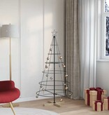 VidaXL Kerst Cone Boom met standaard Zwart 150 cm Staal