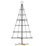 VidaXL Kerst Cone Boom met standaard Zwart 150 cm Staal