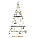 VidaXL Kerst Cone Boom met standaard Zwart 150 cm Staal