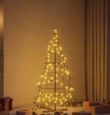 VidaXL Kerst Cone Boom met standaard Zwart 150 cm Staal