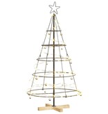 VidaXL Kerst Cone Boom met standaard Zwart 125 cm Staal