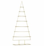 VidaXL Metalen kerstboom met standaard Goud 210 cm Poedergecoat staal