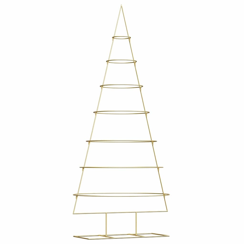 VidaXL Metalen kerstboom met standaard Goud 210 cm Poedergecoat staal