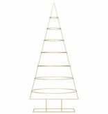 VidaXL Metalen kerstboom met standaard Goud 210 cm Poedergecoat staal