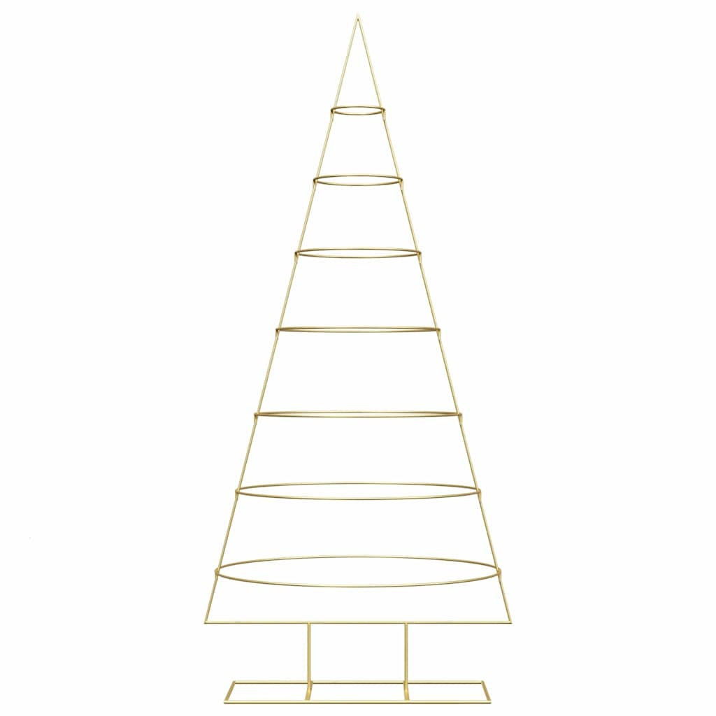 VidaXL Metalen kerstboom met standaard Goud 210 cm Poedergecoat staal