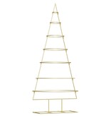 VidaXL Metalen kerstboom met standaard Goud 180 cm Poedergecoat staal
