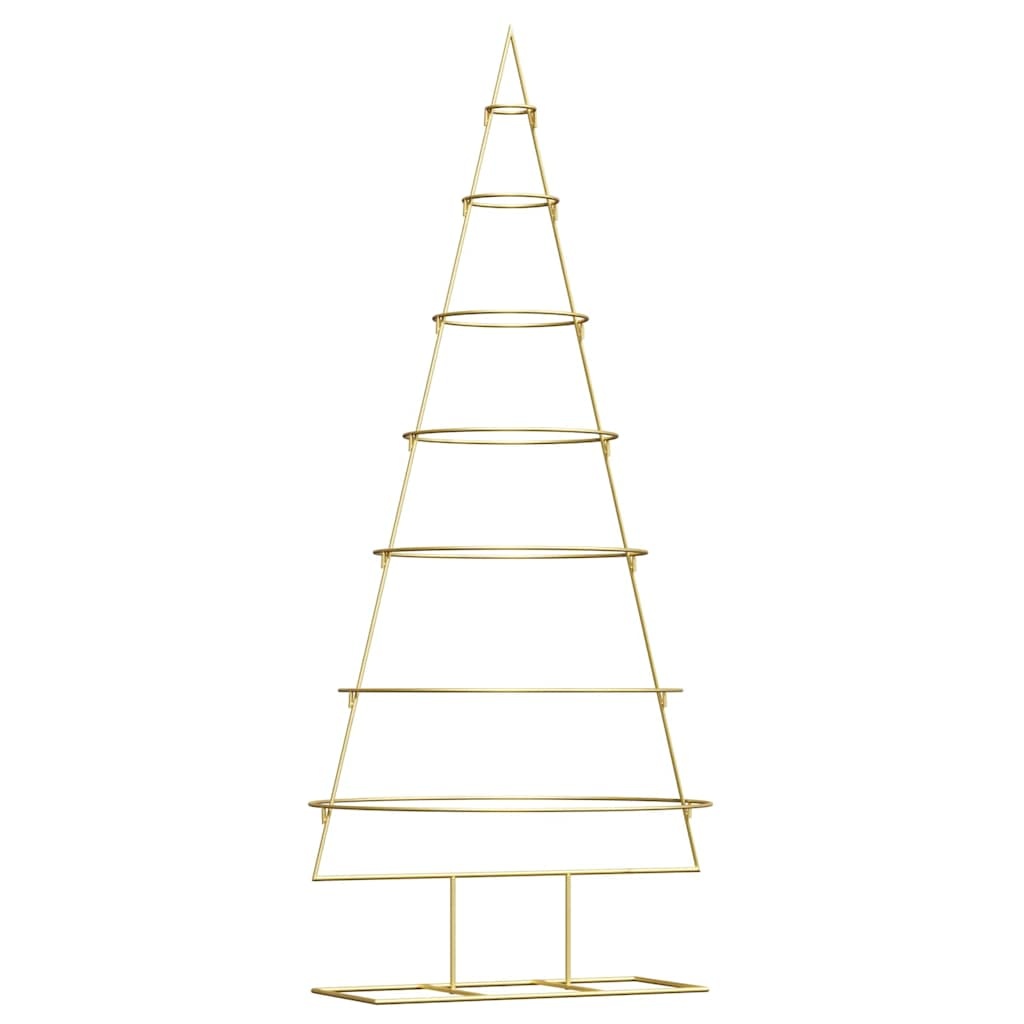 VidaXL Metalen kerstboom met standaard Goud 180 cm Poedergecoat staal