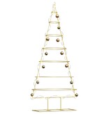 VidaXL Metalen kerstboom met standaard Goud 180 cm Poedergecoat staal