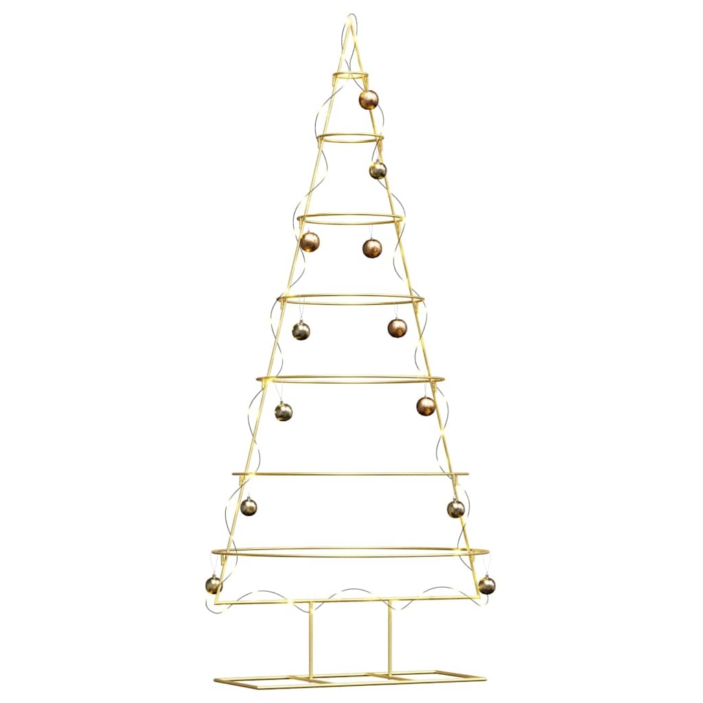 VidaXL Metalen kerstboom met standaard Goud 180 cm Poedergecoat staal