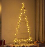 VidaXL Metalen kerstboom met standaard Goud 180 cm Poedergecoat staal