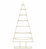 VidaXL Metalen kerstboom met standaard Goud 180 cm Poedergecoat staal