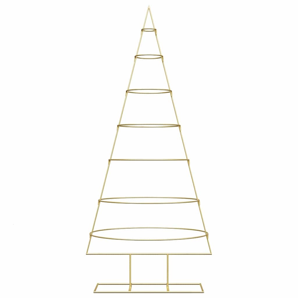 VidaXL Metalen kerstboom met standaard Goud 180 cm Poedergecoat staal