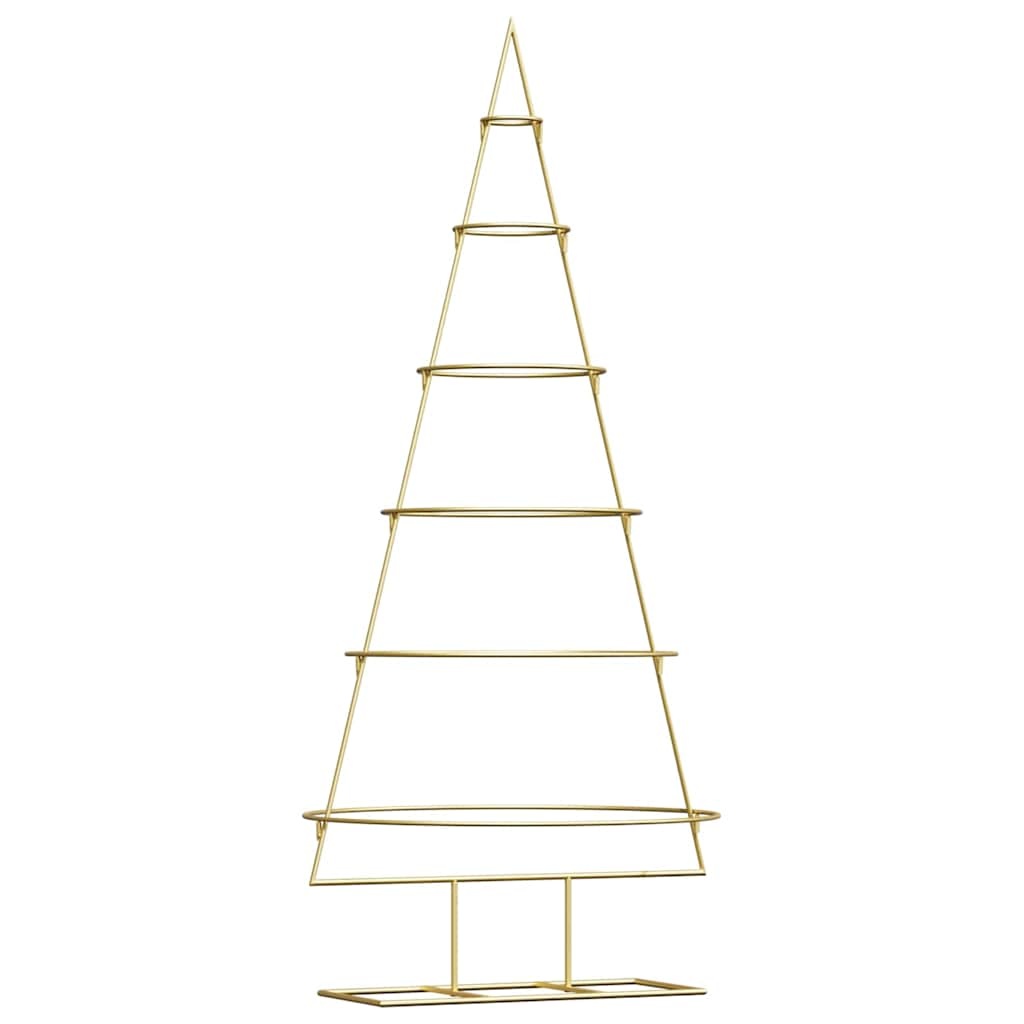 VidaXL Metalen kerstboom met standaard Goud 150 cm Poedergecoat staal