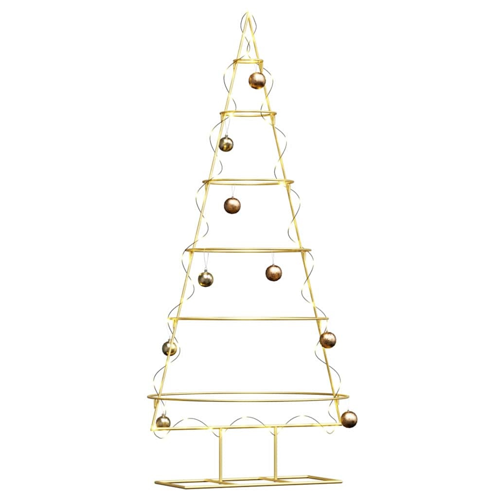 VidaXL Metalen kerstboom met standaard Goud 150 cm Poedergecoat staal