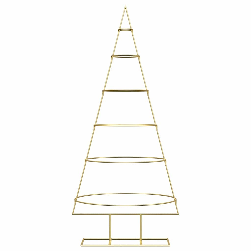 VidaXL Metalen kerstboom met standaard Goud 150 cm Poedergecoat staal