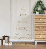 VidaXL Metalen kerstboom met standaard Goud 125 cm Poedergecoat staal