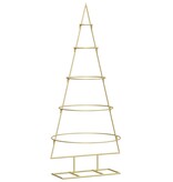 VidaXL Metalen kerstboom met standaard Goud 125 cm Poedergecoat staal