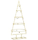 VidaXL Metalen kerstboom met standaard Goud 125 cm Poedergecoat staal