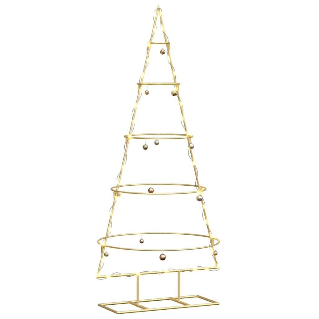 VidaXL Metalen kerstboom met standaard Goud 125 cm Poedergecoat staal