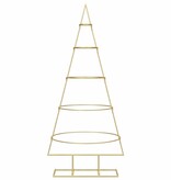 VidaXL Metalen kerstboom met standaard Goud 125 cm Poedergecoat staal