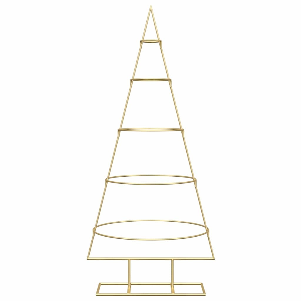 VidaXL Metalen kerstboom met standaard Goud 125 cm Poedergecoat staal
