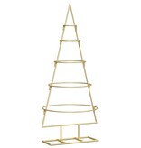 VidaXL Metalen kerstboom met standaard Goud 90 cm Poedergecoat staal