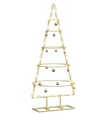 VidaXL Metalen kerstboom met standaard Goud 90 cm Poedergecoat staal