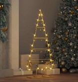 VidaXL Metalen kerstboom met standaard Goud 90 cm Poedergecoat staal
