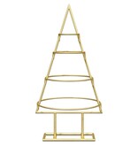 VidaXL Metalen kerstboom met standaard Goud 60 cm Poedergecoat staal