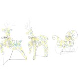 VidaXL LED Rendieren met 60 LED 3 pcs Warmwit PET