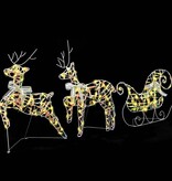 VidaXL LED Rendieren met 60 LED 3 pcs Warmwit PET