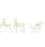 VidaXL LED Rendieren met 60 LED 3 pcs Warmwit PET