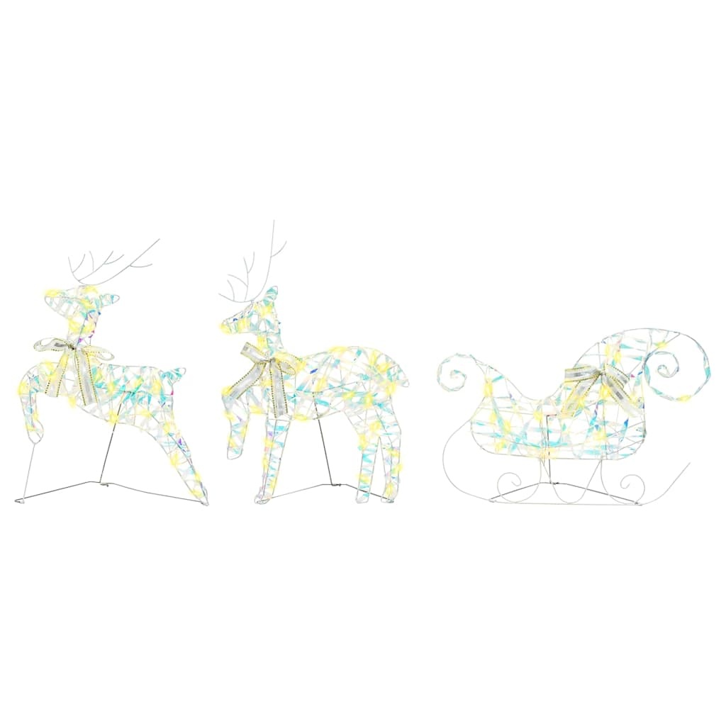 VidaXL LED Rendieren met 60 LED 3 pcs Warmwit PET