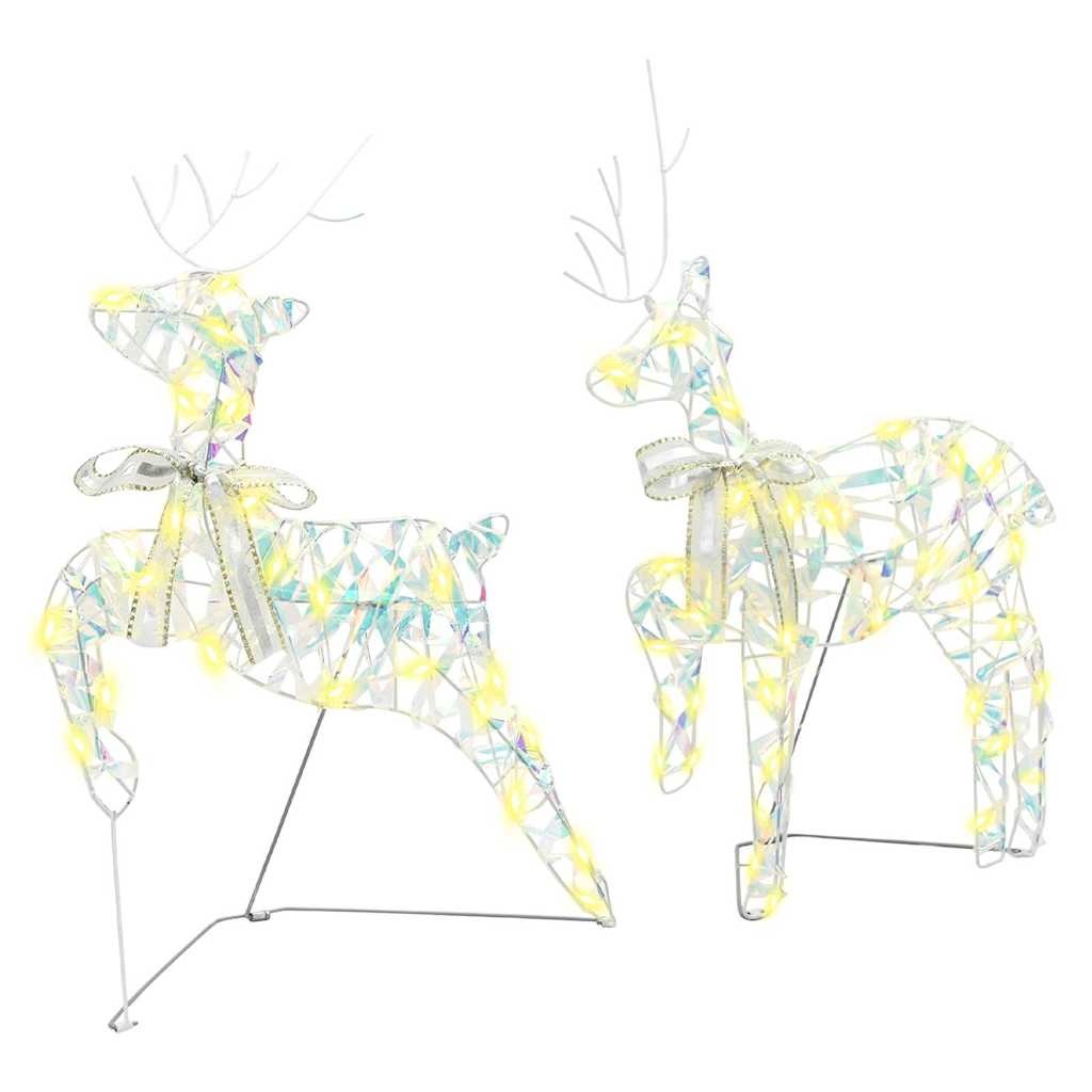 VidaXL LED Rendieren met 60 LED 3 pcs Warmwit PET
