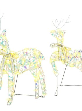 VidaXL LED Rendieren met 40 LED 2 pcs Warmwit PET